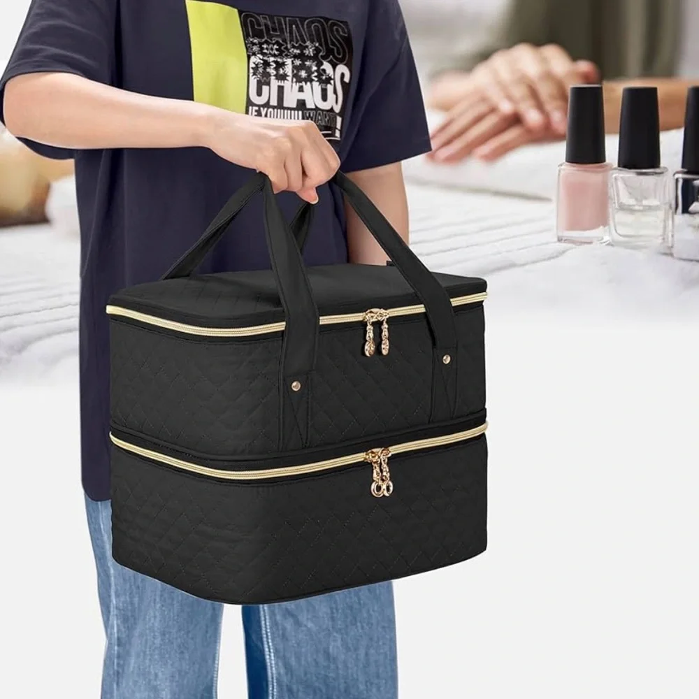 Black Quilted Nail Polish Organizer - Picture 7 of 7